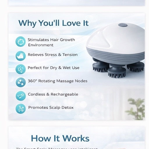 Smart scalp massager